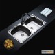 FORTinox SLENDER 44.5, ΑΝΟΞΕΙΔΩΤΟΣ ΝΕΡΟΧΥΤΗΣ ΚΟΥΖΙΝΑ, ΛΕΙΟ, SATIN 78.5x44.5 CM, 24200-110