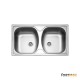 FORTinox SLENDER 44.5, ΑΝΟΞΕΙΔΩΤΟΣ ΝΕΡΟΧΥΤΗΣ ΚΟΥΖΙΝΑ, ΛΕΙΟ, SATIN 78.5x44.5 CM, 24200-110