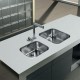 FORTinox SQUADRO, ΥΠΟΚΑΘΗΜΕΝΟΣ ΝΕΡΟΧΥΤΗΣ ΚΟΥΖΙΝΑΣ, SATIN, 52.5x42.5 CM, 28053-110