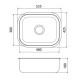 FORTinox SQUADRO, ΥΠΟΚΑΘΗΜΕΝΟΣ ΝΕΡΟΧΥΤΗΣ ΚΟΥΖΙΝΑΣ, SATIN, 52.5x42.5 CM, 28053-110