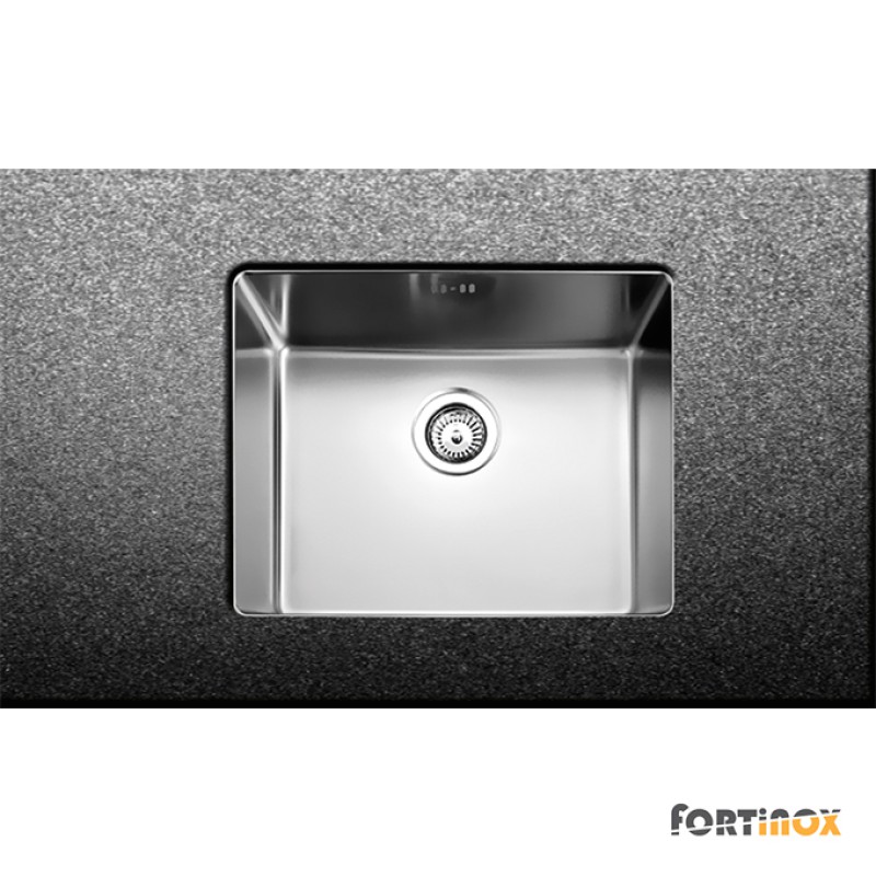 FORTinox SQUADRO, ΥΠΟΚΑΘΗΜΕΝΟΣ ΝΕΡΟΧΥΤΗΣ ΚΟΥΖΙΝΑΣ, SATIN, 54x44 CM, 28055-110
