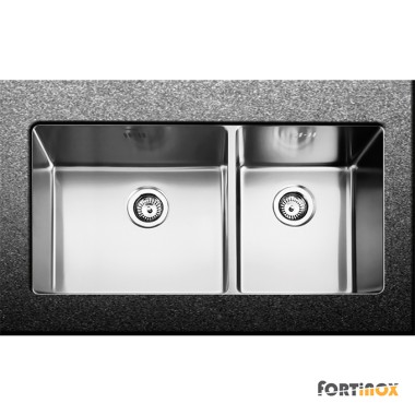 FORTinox SQUADRO, ΥΠΟΚΑΘΗΜΕΝΟΣ ΝΕΡΟΧΥΤΗΣ ΚΟΥΖΙΝΑΣ, SATIN, 85x44 CM, 28285-110