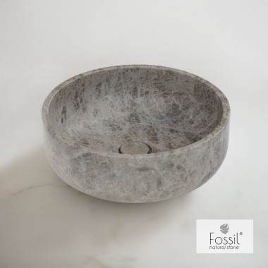 Νιπτήρας Μαρμάρινος Επικαθήμενος Thalo 33cm, Tundra Grey, DR 33-423
