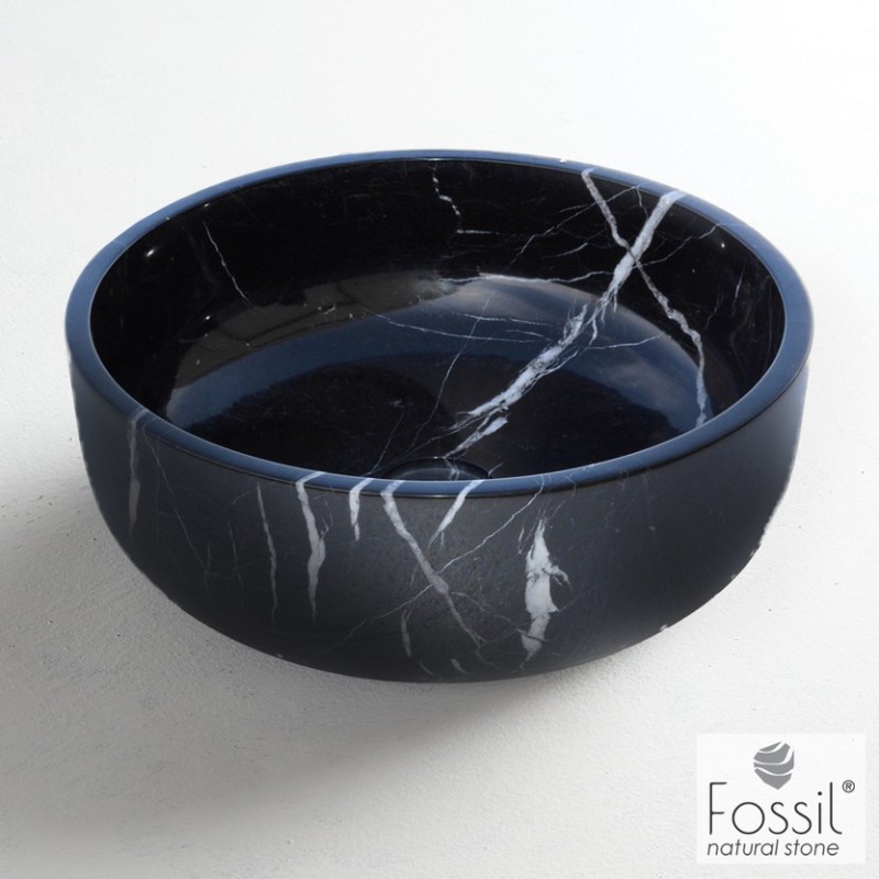 FOSSIL THALO ΕΠΙΔΑΠΕΔΙΟΣ ΝΙΠΤΗΡΑΣ ΑΠΟ ΦΥΣΙΚΟ ΜΑΡΜΑΡΟ, 39 CM, MARQUINA NERO, DR 39-400