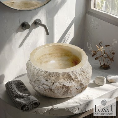 FOSSIL TRAVERTINE ΕΠΙΔΑΠΕΔΙΟΣ ΝΙΠΤΗΡΑΣ ΑΠΟ ΦΥΣΙΚΟ ΜΑΡΜΑΡΟ, CLASSIC TRAVERTINE, DBV 42-505