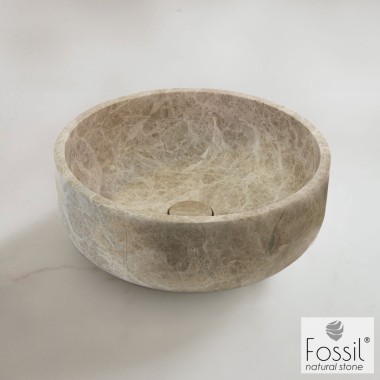 FOSSIL THALO ΕΠΙΔΑΠΕΔΙΟΣ ΝΙΠΤΗΡΑΣ ΑΠΟ ΦΥΣΙΚΟ ΜΑΡΜΑΡΟ, 39 CM, PATARA BEIGE, DR 39-500