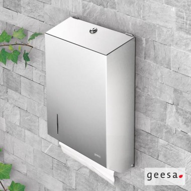 GEESA STANDARD-HOTELIA ΕΠΙΤΟΙΧΗ ΜΕΤΑΛΛΙΚΗ ΘΗΚΗ ΓΙΑ ΧΕΙΡΟΠΕΤΣΕΤΕΣ INOX, 1231-110