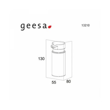 GEESA BY TIGER MOUNTED METAL SOAP DISPENSER 135ML INOX