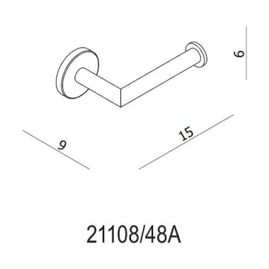 LANGBERGER SERIES 108 ΕΠΙΤΟΙΧΙΑ ΜΕΤΑΛΛΙΚΗ ΧΑΡΤΟΘΗΚΗ CHROME, 21108-48A