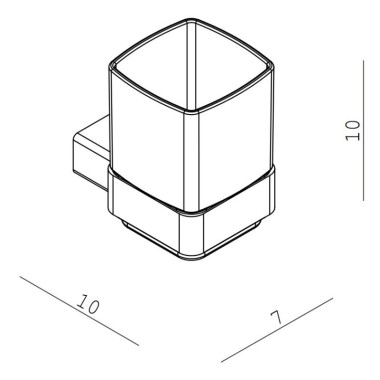 LANGBERGER SERIES 123 ΕΠΙΤΟΙΧΗ ΚΡΥΣΤΑΛΛΙΝΗ ΠΟΤΗΡΟΘΗΚΗ CHROME 