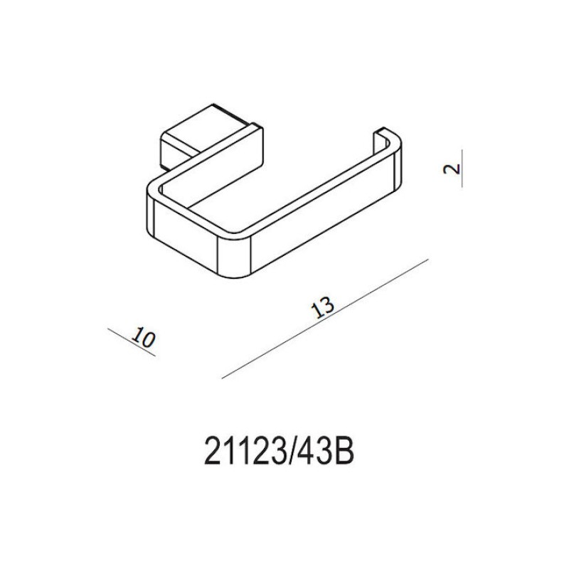 LANGBERGER SERIES 123 ΕΠΙΤΟΙΧΙΑ ΜΕΤΑΛΛΙΚΗ ΧΑΡΤΟΘΗΚΗ ΜΕ ΒΙΔΕΣ CHROME 