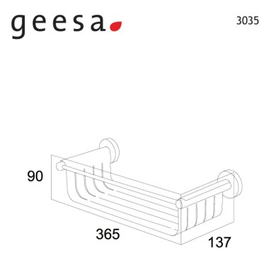 GEESA BY TIGER WALL-MOUNTED METAL SPONGE-BOTTLE HOLDER WITH CHROME SCREWS