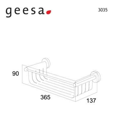 GEESA BY TIGER ΕΠΙΤΟΙΧΙΑ ΜΕΤΑΛΛΙΚΗ ΣΠΟΓΓΟΘΗΚΗ-ΜΠΟΥΚΑΛΟΘΗΚΗ ΜΕ ΒΙΔΕΣ INOX, 3035-110