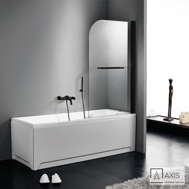 AXIS BLACK MATT SINGLE-PIECE BATHTUB CABINET 6mm