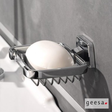 GEESA STANDARD-HOTELIA WALL-MOUNTED METAL CHROME SOAP DISH