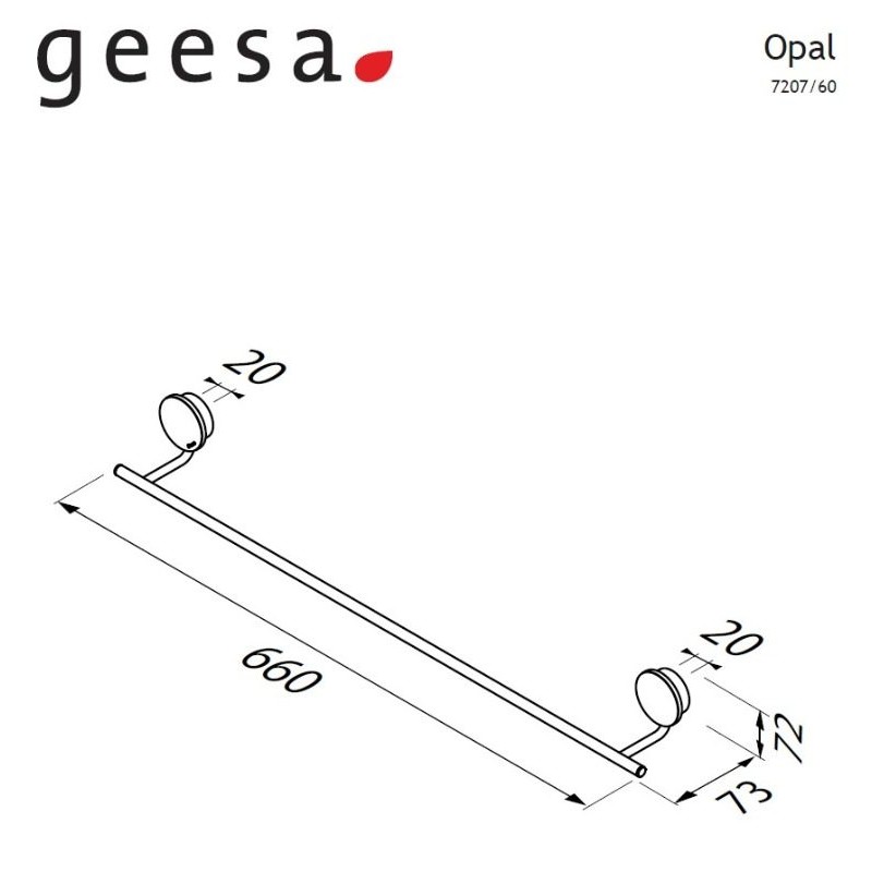 GEESA OPAL ΕΠΙΤΟΙΧΗ ΜΕΤΑΛΛΙΚΗ ΠΕΤΣΕΤΟΚΡΕΜΑΣΤΡΑ ΜΠΑΝΙΟΥ ΜΟΝΗ BLACK MATT 