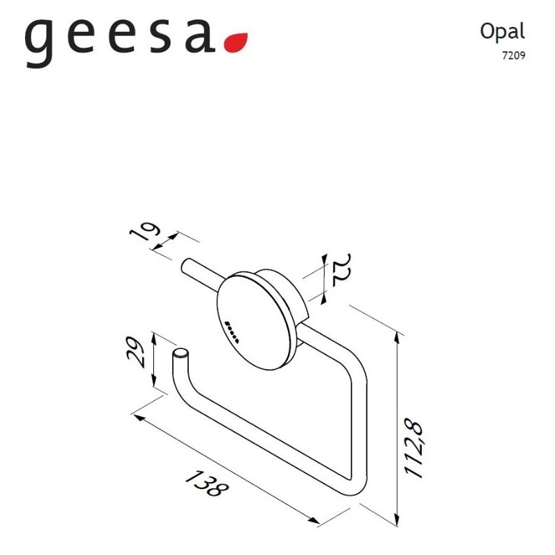 GEESA OPAL ΕΠΙΤΟΙΧΙΑ ΜΕΤΑΛΛΙΚΗ ΧΑΡΤΟΘΗΚΗ CHROME 