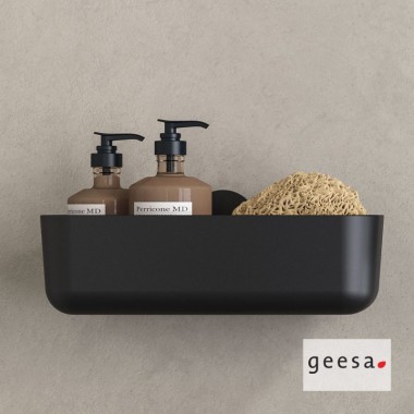 GEESA OPAL ΕΠΙΤΟΙΧΗ ΜΕΤΑΛΛΙΚΗ ΣΠΟΓΓΟΘΗΚΗ-ΜΠΟΥΚΑΛΟΘΗΚΗ BLACK MATT, 7214-400