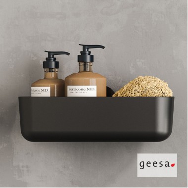 GEESA OPAL ΕΠΙΤΟΙΧΗ ΜΕΤΑΛΛΙΚΗ ΣΠΟΓΓΟΘΗΚΗ-ΜΠΟΥΚΑΛΟΘΗΚΗ BLACK BRUSHED, 7214-411