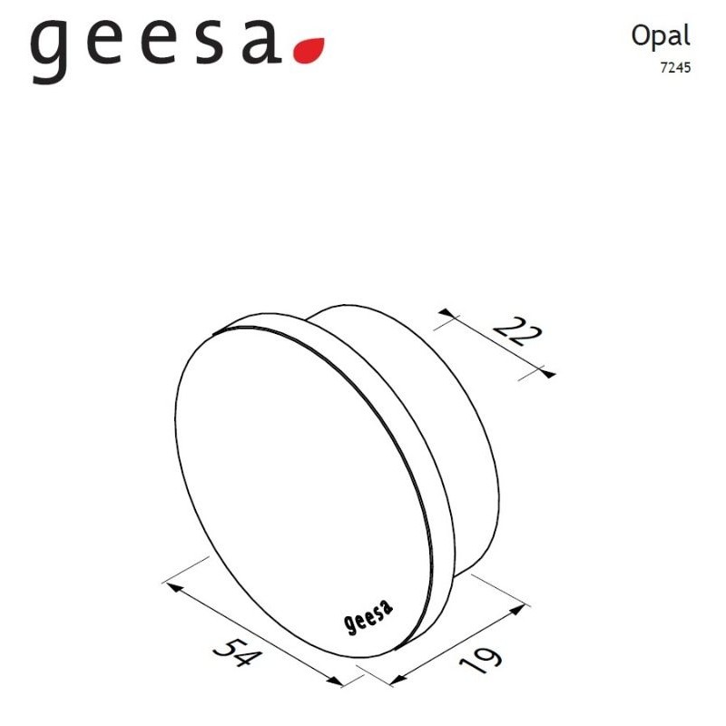 GEESA OPAL ΕΠΙΤΟΙΧΙΟ ΜΕΤΑΛΛΙΚΟ ΑΓΚΙΣΤΡΟ ΜΕΓΑΛΟ ΜΟΝΟ CHROME 