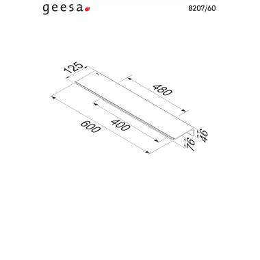 GEESA LEEV ΕΠΙΤΟΙΧΗ ΕΤΑΖΕΡΑ ΜΕ ΠΕΤΣΕΤΟΚΡΕΜΑΣΤΡΑ BLACK MATT, 8207/60-400