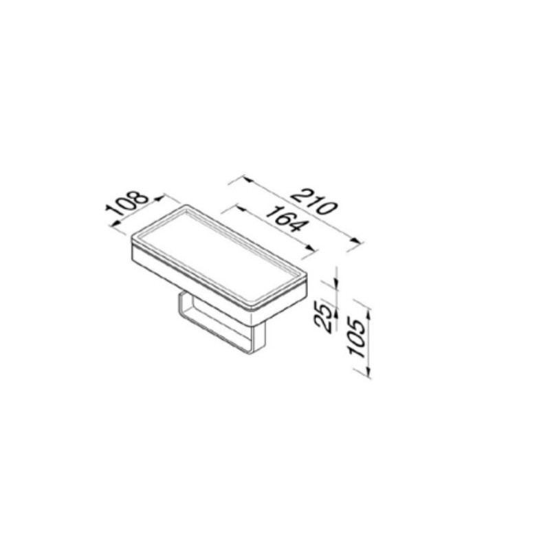 GEESA FRAME ΕΠΙΤΟΙΧΙΑ ΜΕΤΑΛΛΙΚΗ ΧΑΡΤΟΘΗΚΗ ΜΕ ΕΤΑΖΕΡΑ BLACK MATT 