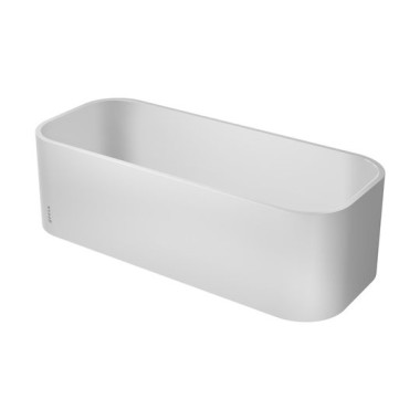  GEESA FRAME WALL PLASTIC SHELF/BATHROOM BASKET WHITE MATT