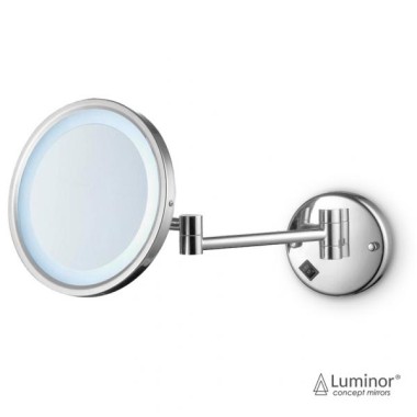LUMINOR ROUND CURRENT MIRROR FOLDING AND RECLINING WITH LED CHROME LIGHTING