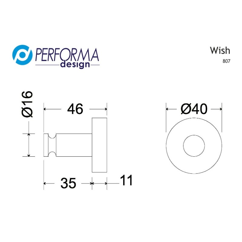 PERFORMA DESIGN WISH ΜΕΤΑΛΛΙΚΟ ΑΓΚΙΣΤΡΟ ΜΠΑΝΙΟΥ ΜΟΝΟ BRONZE BRUSHED