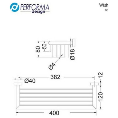 PERFORMA DESIGN WISH ΜΕΤΑΛΛΙΚΗ ΣΠΟΓΓΟΘΗΚΗ-ΜΠΟΥΚΑΛΟΘΗΚΗ ΜΕ ΒΙΔΕΣ BRONZE BRUSHED