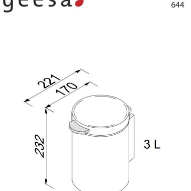 GEESA SHIFT ΕΠΙΤΟΙΧΟ ΧΑΡΤΟΔΟΧΕΙΟ, ΒLACK MATT, 644-400