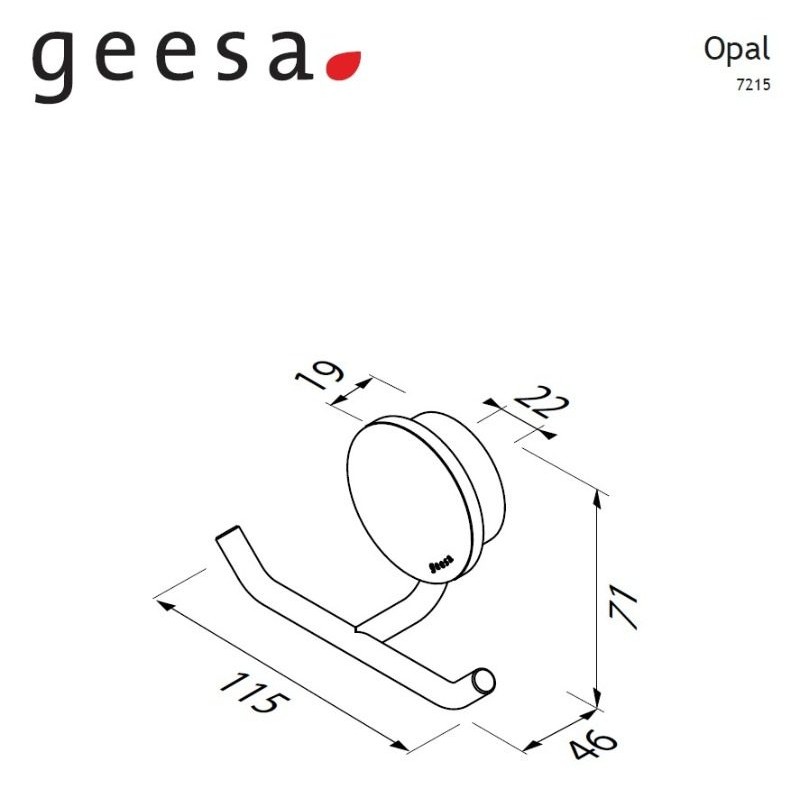 GEESA OPAL ΕΠΙΤΟΙΧΟ ΜΕΤΑΛΛΙΚΟ ΑΓΚΙΣΤΡΟ ΔΙΠΛΟ BLACK BRUSHED 