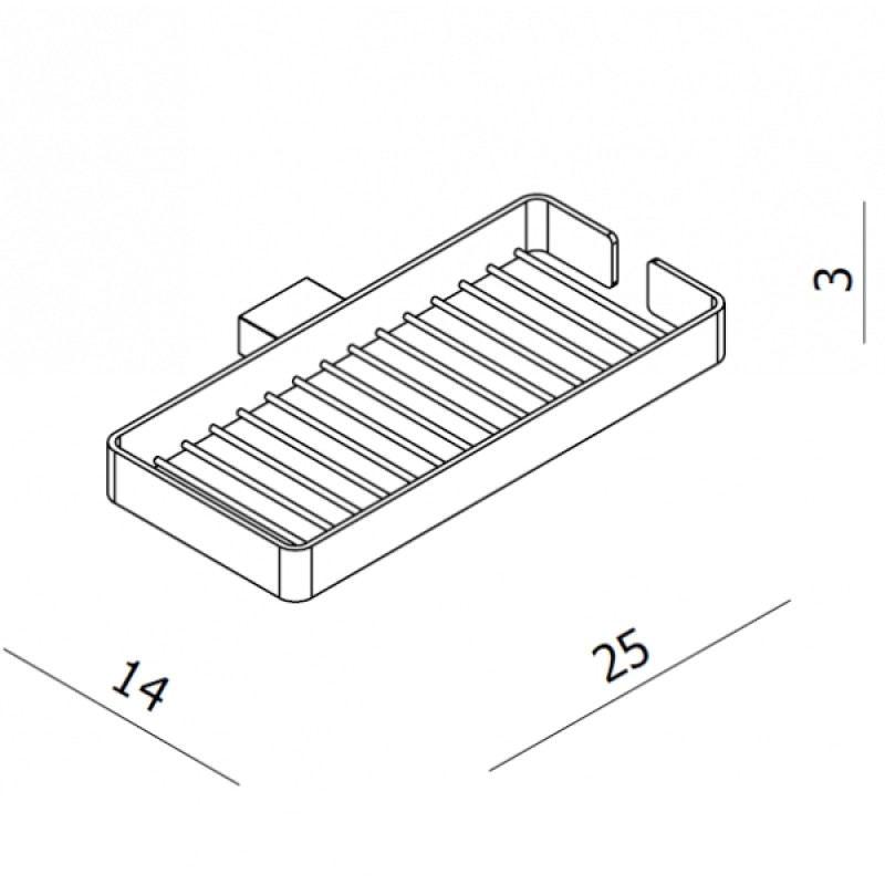 LANGBERGER SERIES 123 ΕΠΙΤΟΙΧΙΑ ΜΕΤΑΛΛΙΚΗ ΣΑΠΟΥΝΟΘΗΚΗ CHROME 