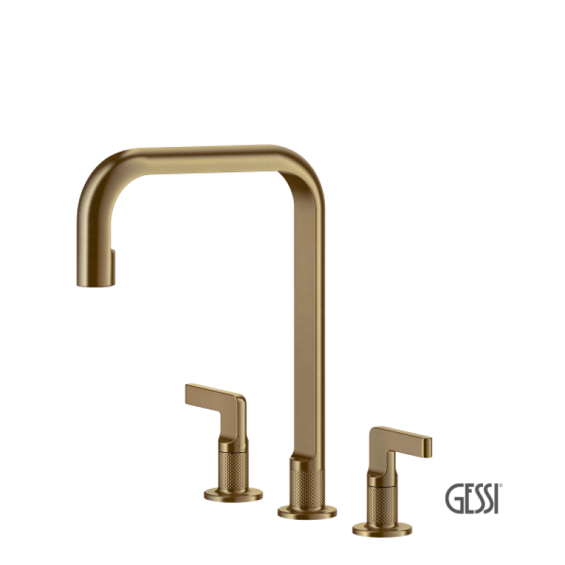 GESSI INCISO ΜΠΑΤΑΡΙΑ ΚΟΥΖΙΝΑΣ 3 ΟΠΩΝ WARM BRONZE BRUSHED PVD 