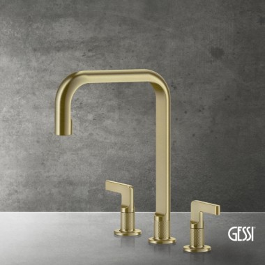 GESSI INCISO ΜΠΑΤΑΡΙΑ ΚΟΥΖΙΝΑΣ 3 ΟΠΩΝ BRASS BRUSHED PVD 