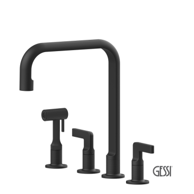 GESSI INCISO ΜΠΑΤΑΡΙΑ ΚΟΥΖΙΝΑΣ 4 ΟΠΩΝ BLACK MATTE