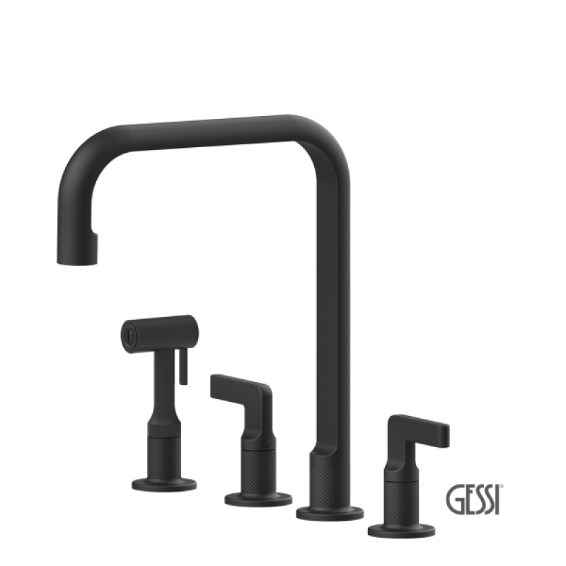 GESSI INCISO ΜΠΑΤΑΡΙΑ ΚΟΥΖΙΝΑΣ 4 ΟΠΩΝ BLACK MATTE