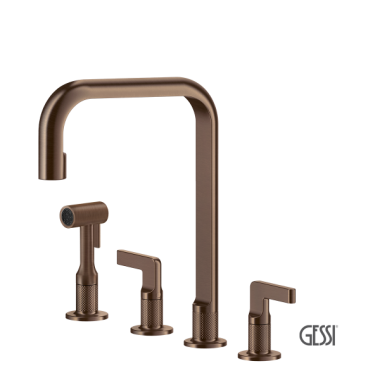 GESSI INCISO ΜΠΑΤΑΡΙΑ ΚΟΥΖΙΝΑΣ 4 ΟΠΩΝ COPPER BRUSHED PVD 