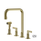 GESSI INCISO ΜΠΑΤΑΡΙΑ ΚΟΥΖΙΝΑΣ 4 ΟΠΩΝ BRASS BRUSHED PVD