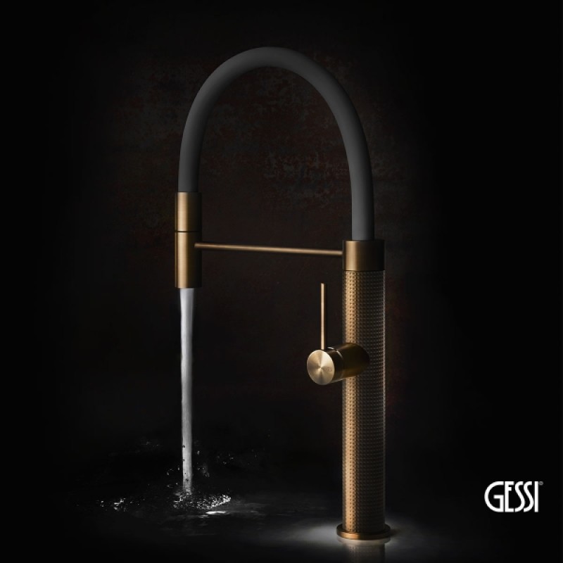 GESSI KITCHEN CESELLO ΜΠΑΤΑΡΙΑ ΚΟΥΖΙΝΑΣ WARM BRONZE BRUSHED PVD