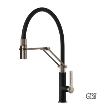 GESSI OFFICINE ΜΠΑΤΑΡΙΑ ΝΕΡΟΧΥΤΗ INOX FINISH/BLACK MATT 