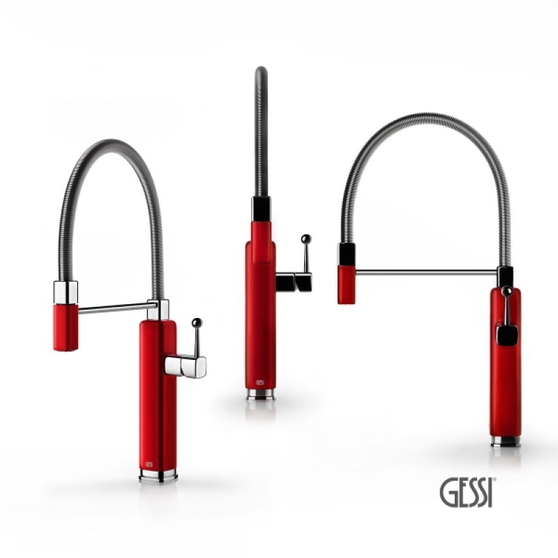 GESSI HAPPY ΜΠΑΤΑΡΙΑ ΝΕΡΟΧΥΤΗ GLOSSY RED/CHROME 