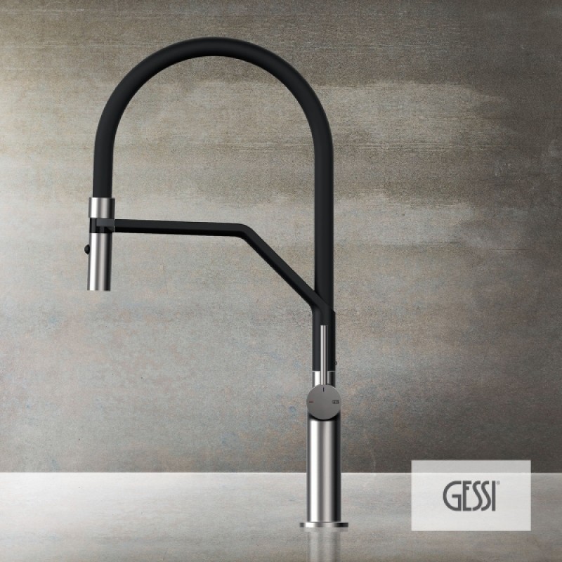 GESSI STELO ΜΠΑΤΑΡΙΑ ΝΕΡΟΧΥΤΗ INOX FINISH 