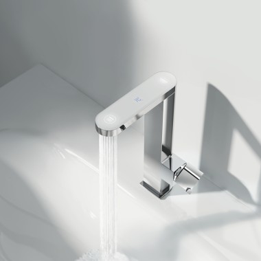 GROHE PLUS ΨΗΛΗ ΜΠΑΤΑΡΙΑ ΝΙΠΤΗΡΑ ΜΠΑΝΙΟΥ LED ΓΙΑ ΕΝΔΕΙΞΗ ΘΕΡΜΟΚΡΑΣΙΑΣ CHROME 