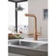 GROHE ESSENCE NEW ΜΠΑΤΑΡΙΑ ΚΟΥΖΙΝΑΣ ΜΕ ΨΗΛΟ ΡΟΥΞΟΥΝΙ ΚΑΙ ΝΤΟΥΣ 2 ΡΟΩΝ BRONZE 