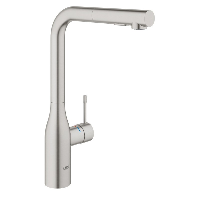 GROHE ESSENCE NEW ΜΠΑΤΑΡΙΑ ΚΟΥΖΙΝΑΣ ΜΕ ΥΨΗΛΟ ΡΟΥΞΟΥΝΙ ΚΑΙ ΝΤΟΥΣ 2 ΡΟΩΝ