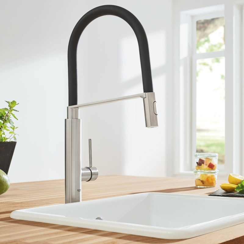 GROHE ESSENCE PROFESSIONAL ΜΠΑΤΑΡΙΑ ΚΟΥΖΙΝΑΣ ΜΕ ΕΛΑΤΗΡΙΟ