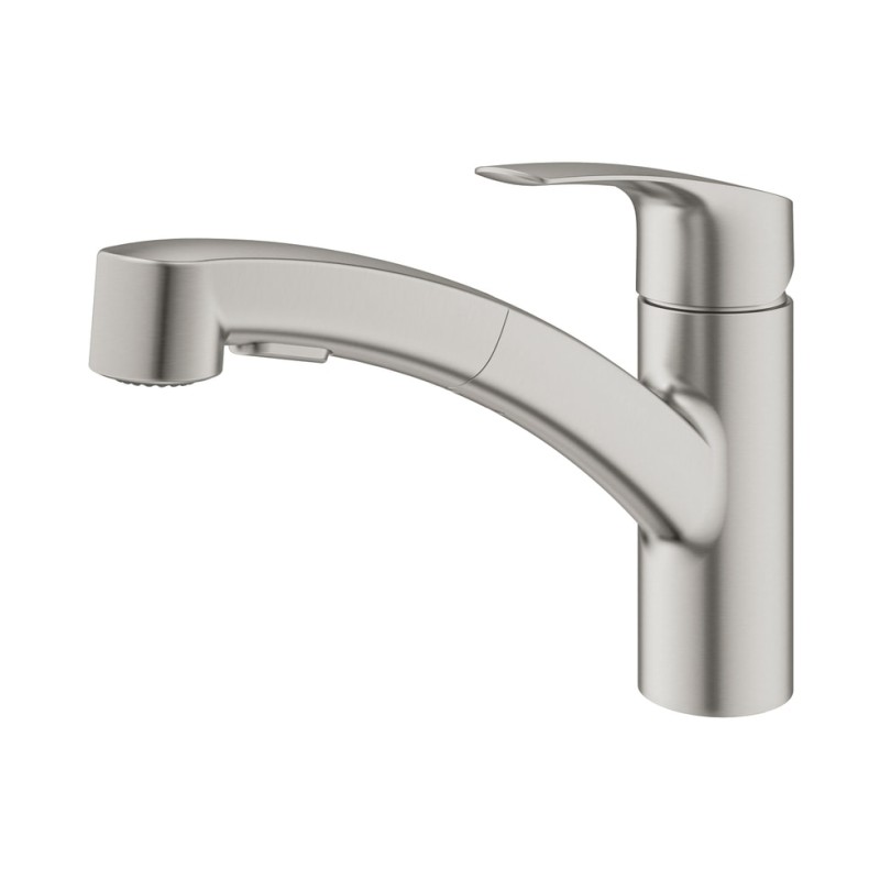 GROHE EUROSMART ΜΠΑΤΑΡΙΑ ΚΟΥΖΙΝΑΣ ΜΕ ΝΤΟΥΣ CHROME MATT 