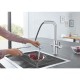 GROHE BLUE HOME ΜΠΑΤΑΡΙΑ ΚΟΥΖΙΝΑΣ ΜΕ ΣΠΙΡΑΛ ΦΙΛΤΡΟ ΚΑΙ ΨΥΚΤΗ CHROME 