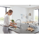 GROHE BLUE HOME ΜΠΑΤΑΡΙΑ ΚΟΥΖΙΝΑΣ ΜΕ ΣΠΙΡΑΛ ΦΙΛΤΡΟ ΚΑΙ ΨΥΚΤΗ CHROME 